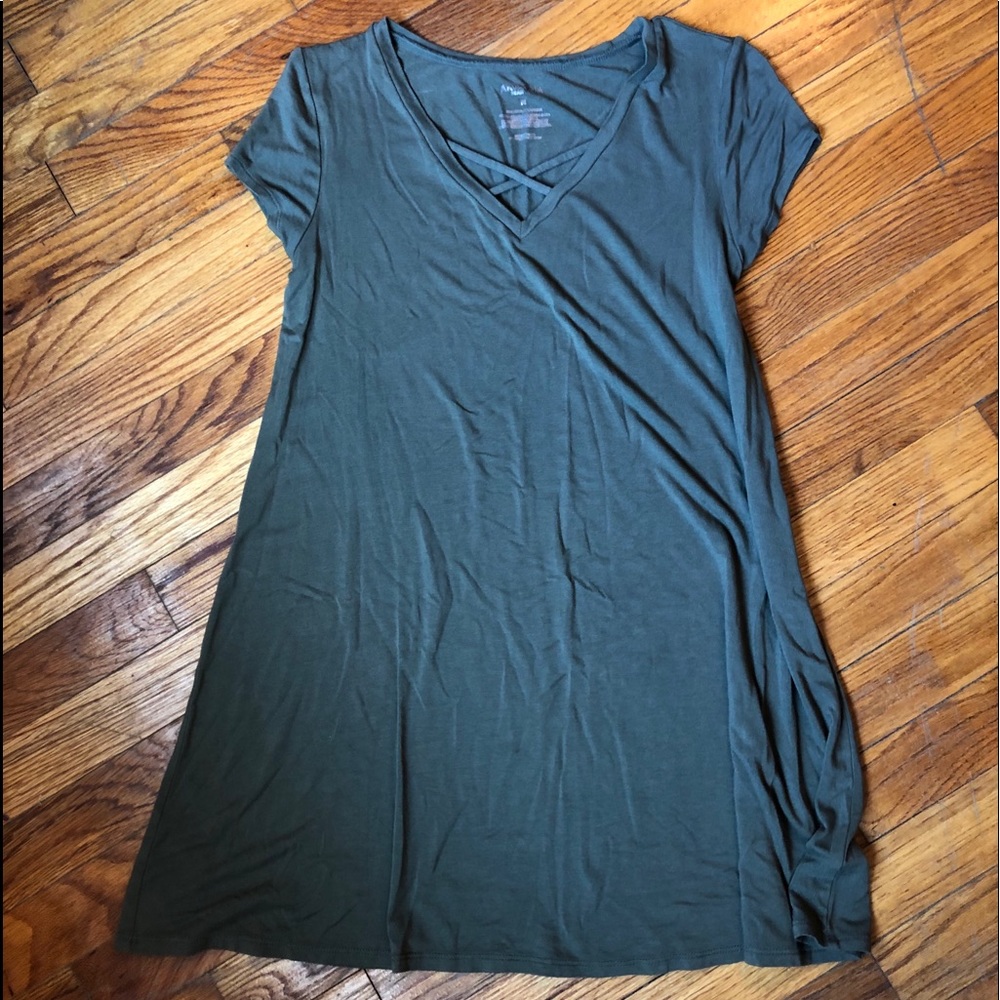 Olive Cotton Dress